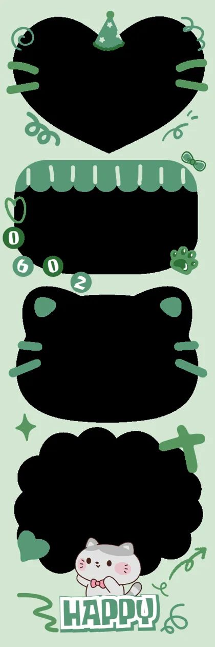 Mẫu khung Happy cat 3